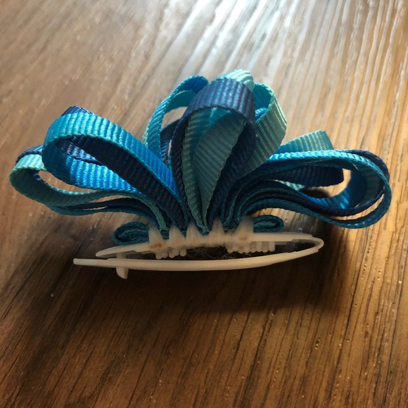 Girl’s Single Vintage Gymboree Pool Party Curly Loop Barrette Blue - Picture 2 of 6